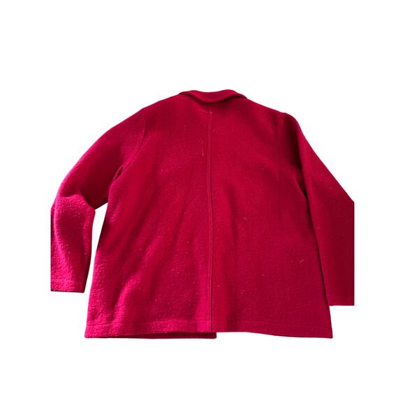 Alfred Dunner Women's Red Black Wool Ugly Christmas Cardigan Sweater Size Large - Picture 2 of 9